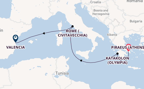 Mediterranean from Piraeus (Athens), Greece with the MSC Sinfonia