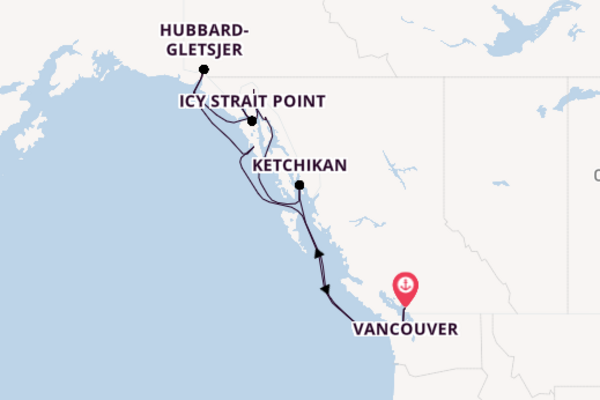 Cruise in 12 dagen naar Vancouver met Princess Cruises