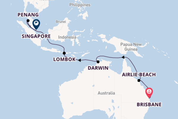 Brisbane to Singapore with Bali Stay