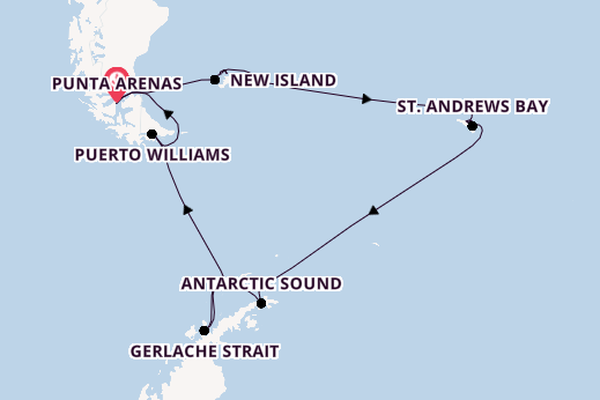 Südamerika ab Punta Arenas, Chile auf der MS Fram