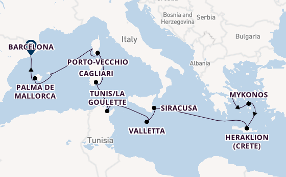 Luxury Best of the Med: Crete, Sicily, Corsica & Majorca