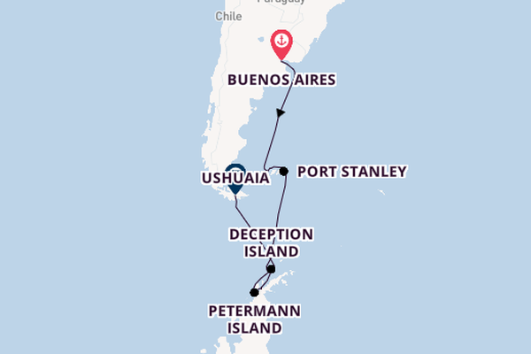 Antarktis ab Buenos Aires, Argentinien auf der MS Roald Amundsen