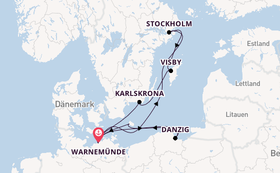 Ostsee ab Warnemünde auf AIDAmar