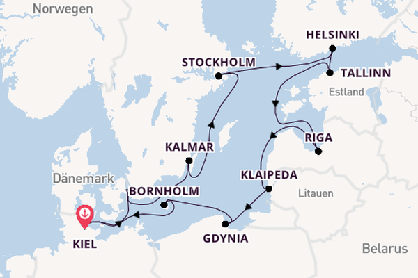 Ostsee ab Kiel, Deutschland auf der VASCO DA GAMA