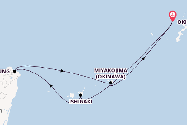 Japan ab Okinawa (Naha), Japan auf der MSC Bellissima