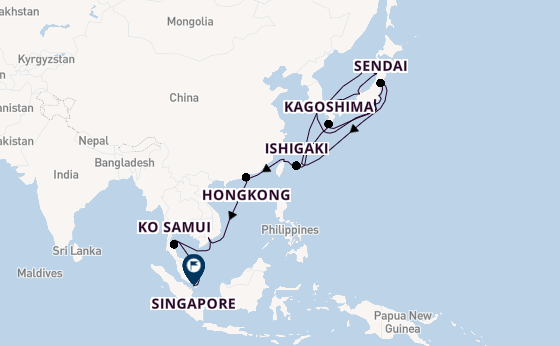 Oost-Azië vanaf Tokio, Japan met de Seven Seas Explorer