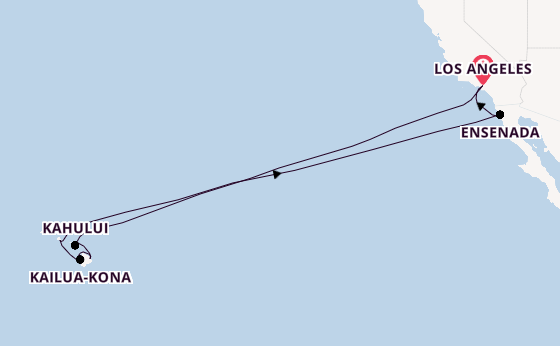 Polynesië vanaf Los Angeles, Verenigde Staten met de Emerald Princess