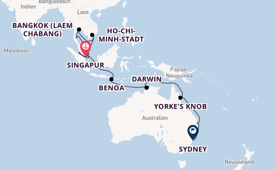 Südostasien ab Singapur, Singapur auf der Royal Princess