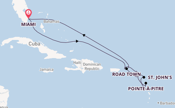 Caribbean from Miami, Florida, USA with the Sonata (Oceania)