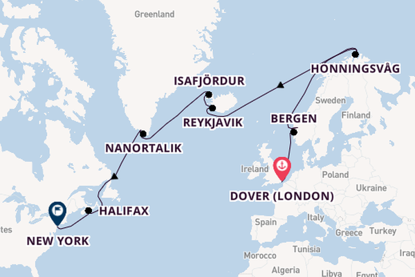 Transatlantic from London (Dover), England, United Kingdom with the Crown Princess