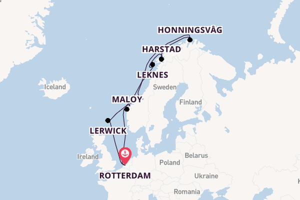 British Isles from Rotterdam, The Netherlands with the Rotterdam