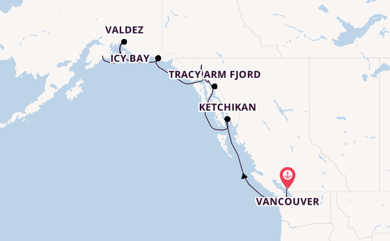 Alaska vanaf Vancouver, Canada met de Silver Whisper