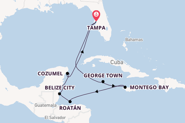 Western Caribbean from Tampa, Florida with the Seven Seas Mariner