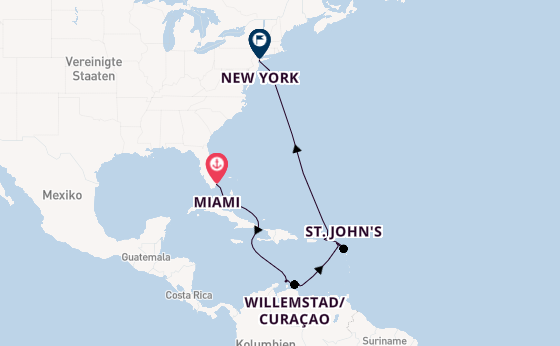 Karibik ab Miami auf der Seven Seas Mariner