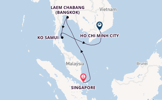 Southeast Asia from Singapore, Singapore with the Azamara Quest