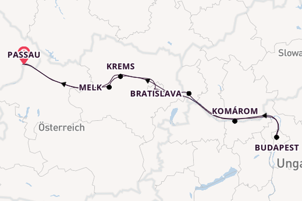 Donau ab Passau, Deutschland auf der VIVA TWO