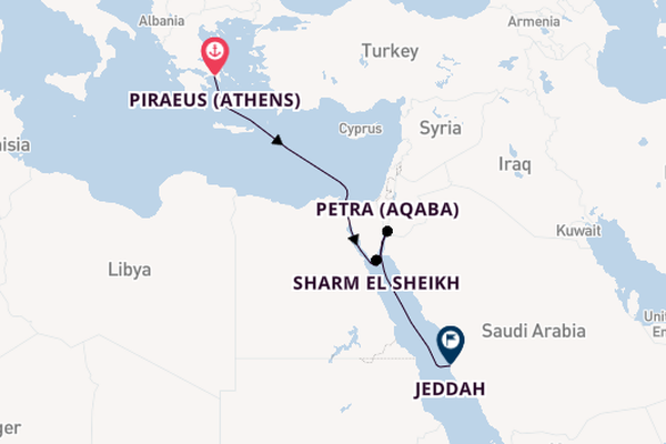 Middle East from Piraeus (Athens), Greece with the Celestyal Journey