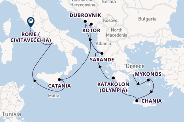  Luxury Mediterranean with Greek Isles & Italy