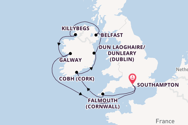 British Isles from Southampton, England with the Caribbean Princess