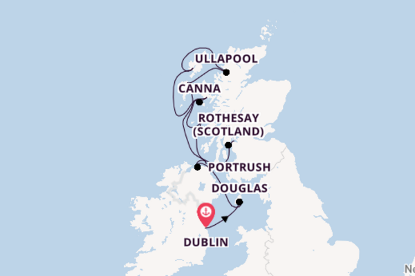 British Isles from Dublin, Ireland with the Le Lyrial