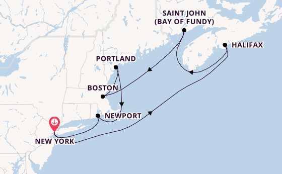 Amerikaanse Oostkust vanaf New York, Verenigde Staten met de Norwegian Escape