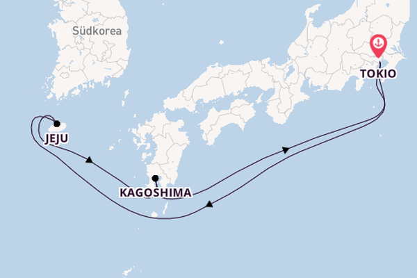Japan ab Tokio, Japan auf der MSC Bellissima