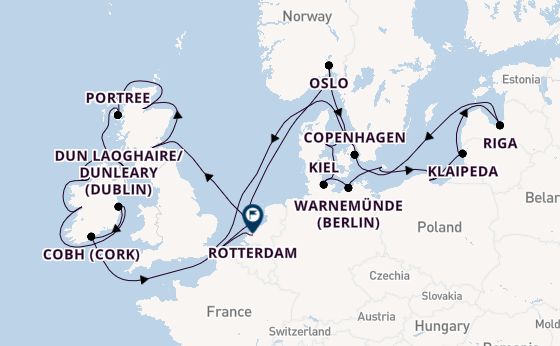 British Isles from Amsterdam, Netherlands with the Nieuw Statendam