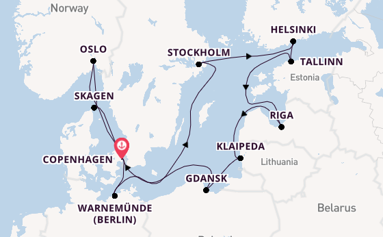 Norway from Australia with the Caribbean Princess