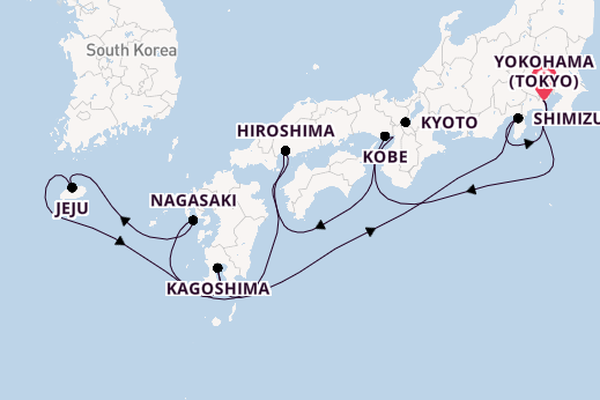 Japan from Yokohama (Tokyo), Japan with the Celebrity Millennium