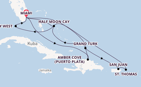 Karibik ab Miami auf der Zuiderdam