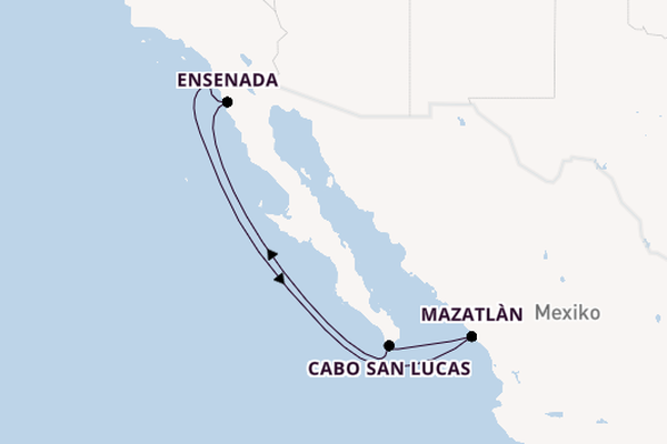 Mexikanische Riviera ab San Diego, USA auf der Norwegian Star