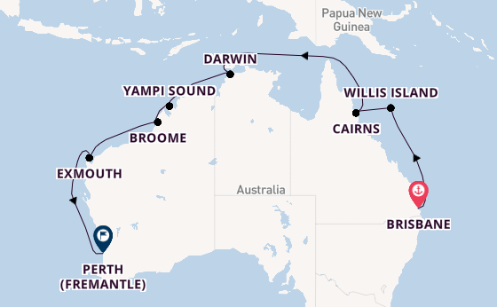 Australia from Brisbane, Australia with the Sapphire Princess
