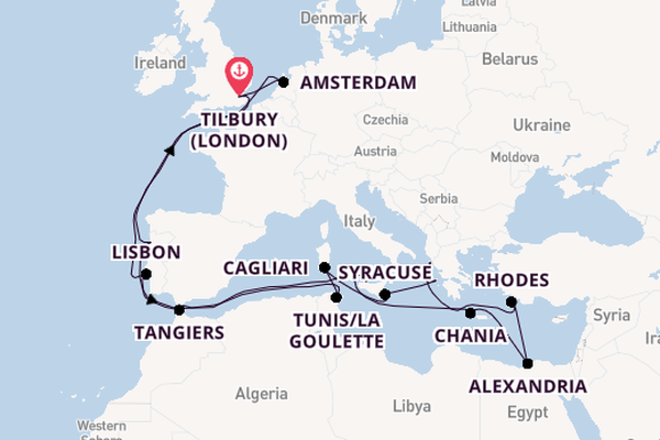 Mesmerising expedition from Tilbury (London) with Ambassador Cruise Line