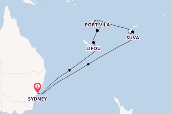 Cruise naar Sydney via Lautoka