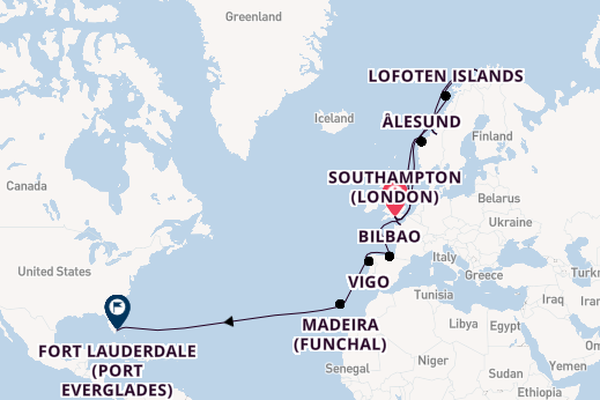 Transatlantic & Repositioning from Southampton, England with the Emerald Princess