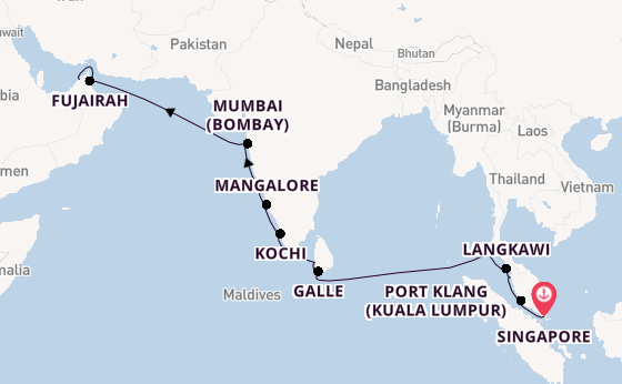Southeast Asia from Singapore, Singapore with the Nautica