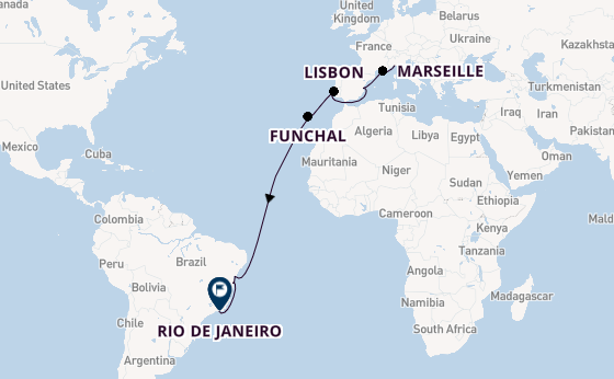 Transatlantic from Genoa, Italy with the MSC Musica