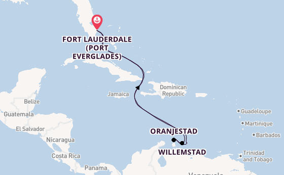 Southern Caribbean from Fort Lauderdale (Port Everglades), Florida with the Celebrity Beyond