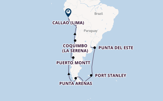 South America from Buenos Aires, Argentina with the Seven Seas Mariner