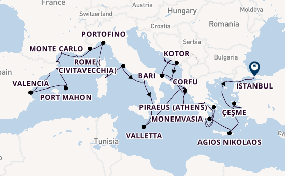 Mediterranean from Barcelona, Spain with the Seabourn Ovation 
