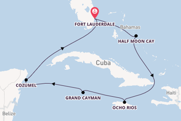 Geniet van een 8-daagse cruise naar Fort Lauderdale