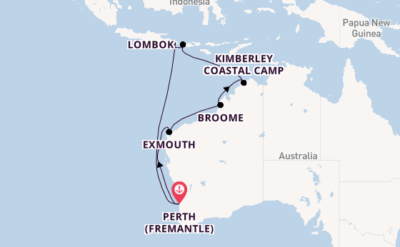 Australia from Perth (Fremantle), Australia with the Sapphire Princess