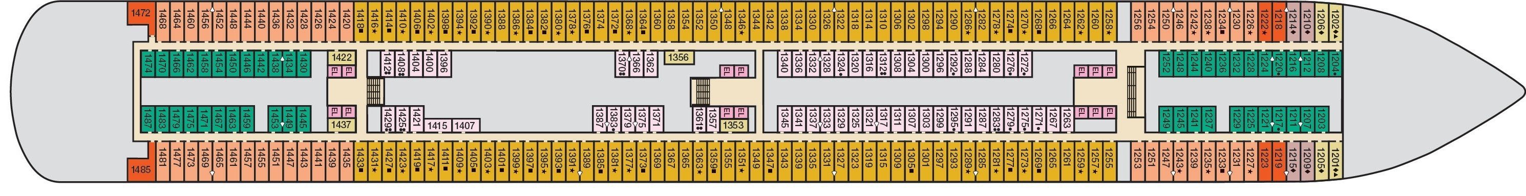 Carnival Horizon Cabins and Deck Plans | CruiseAway