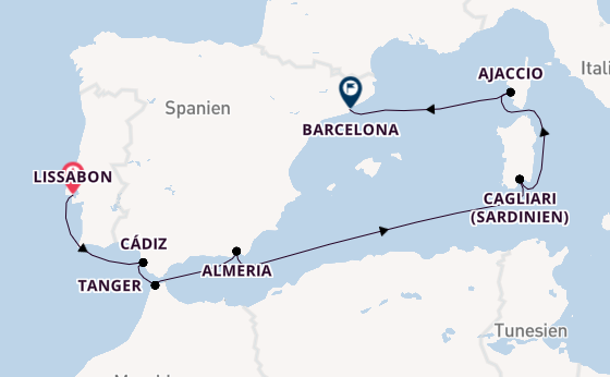 Westliches Mittelmeer ab Lissabon, Portugal auf der Seven Seas Explorer
