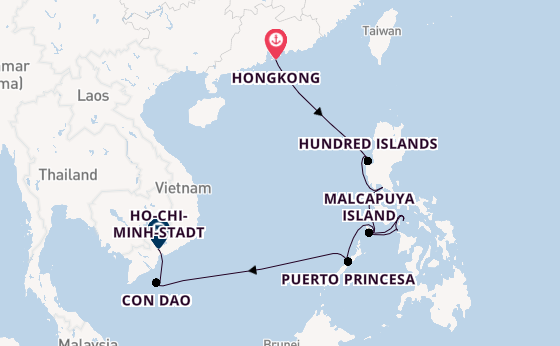 Südostasien ab Hongkong, China auf der EUROPA