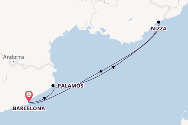 Westliches Mittelmeer ab Barcelona, Spanien auf der Azamara Onward