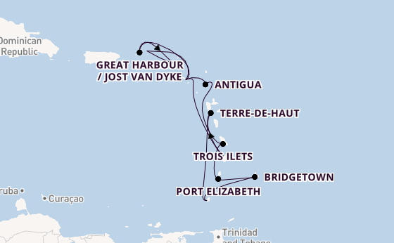 Caribbean from Philipsburg, Saint Martin, Netherlands Antilles with the Seabourn Ovation 