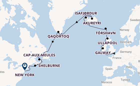 trans-Atlantisch vanaf Londen/Dover, Groot-Brittannië met de Seabourn Ovation