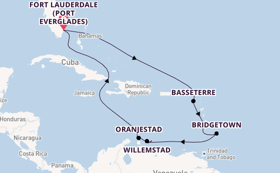 Southern Caribbean from United Kingdom with the Celebrity Eclipse