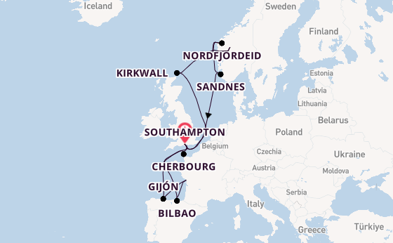 United Kingdom from Southampton, England with the MSC Meraviglia